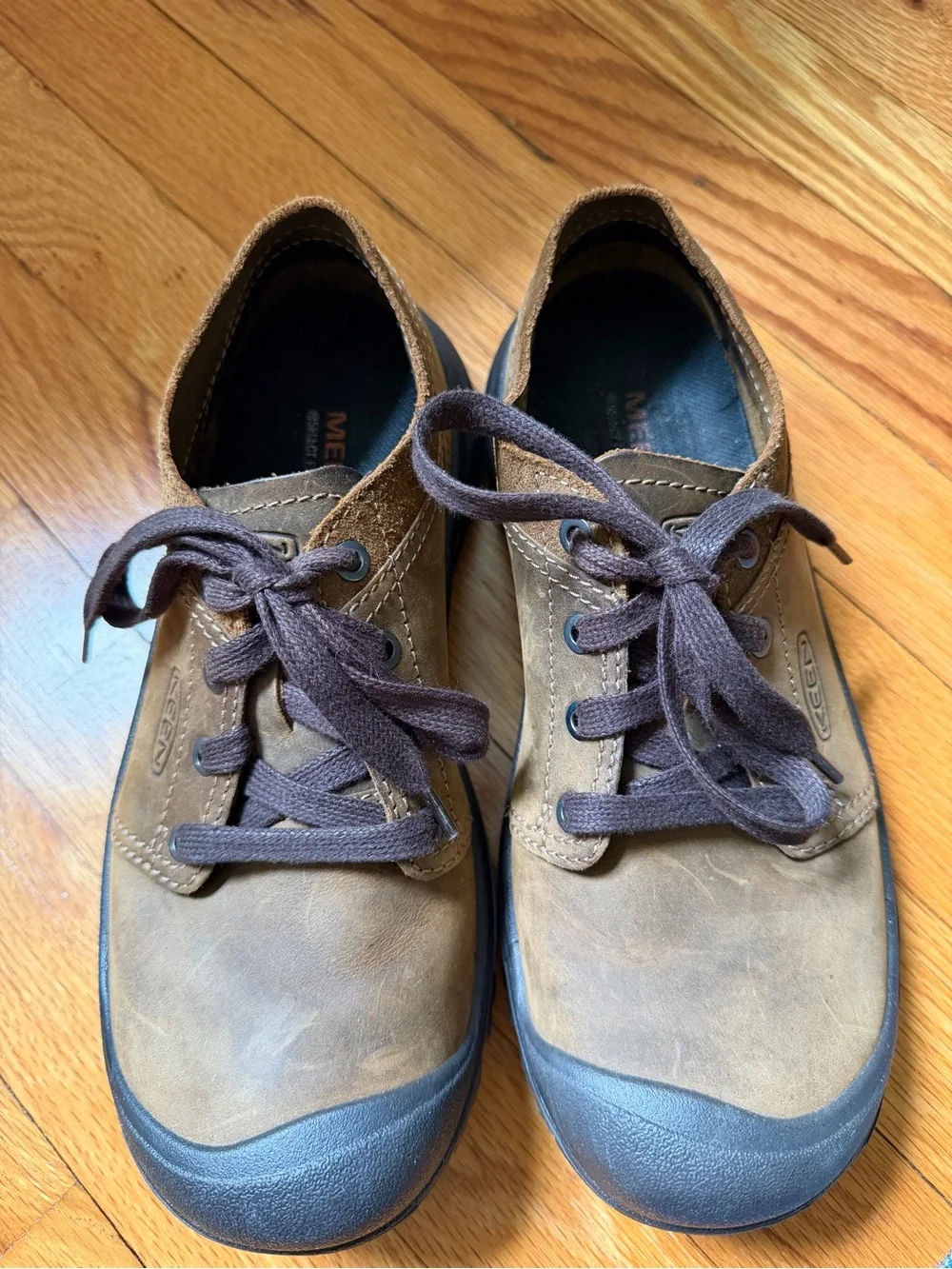 KEEN Men's Grayson Oxford Brown Leather Comfort Shoes Size 7